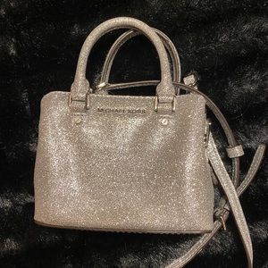 Michael Kors Sparkly Silver Mini Purse